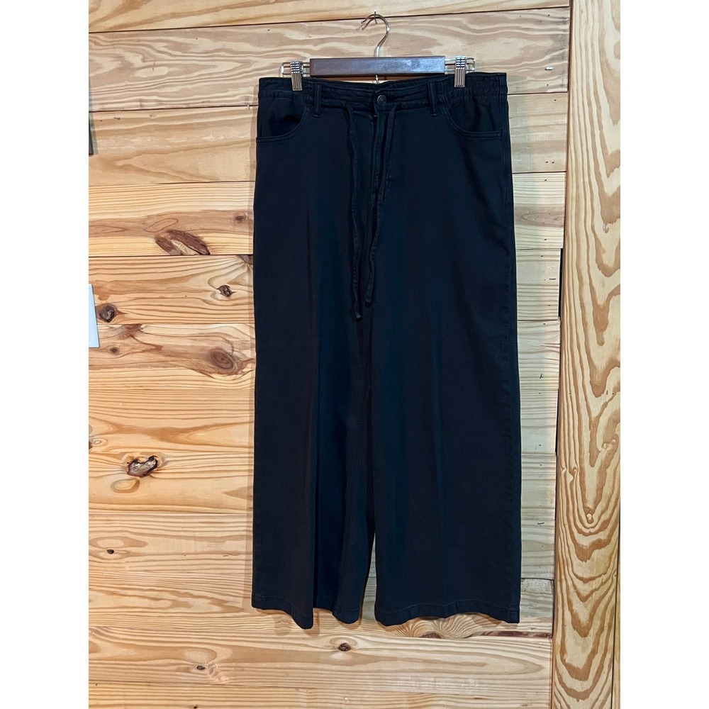 American Eagle Dreamy Drape Ultra-Wide Leg Stretch Womens 10 Jeans Black Pants